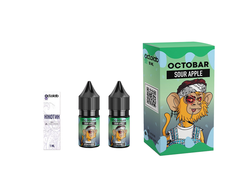 Набір для самозамісу Octobar NFT 10ml 50mg зі смаком кислого яблука 825955 фото