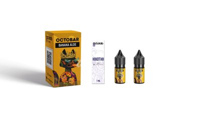 Набір для самозамісу Octobar NFT 10ml 50mg зі смаком банану та алое 825942 фото